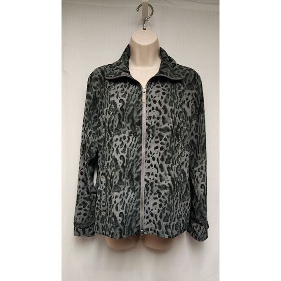 Zenergy by Chicos | Animal Print Hooded Jacket Size Chicos 0 / US 4-small - Picture 6 of 10